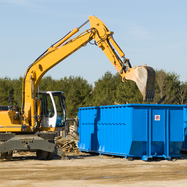 what size residential dumpster rentals are available in Tipton